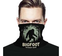 Uomo Donna Sciarpa A Tubo Bigfoot, Sono Proprio Qui, Sasquatch Sciarpa al Collo Elastico Scaldacollo Multiuso Ghetta da Collo per Yoga Motocicletta Sports