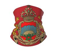 Uomo Donna Sciarpa al Collo Bandiera del Marocco Ghetta da Collo Multiuso Passamontagna Elastico Bandana per Yoga Sports Motocicletta