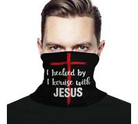 Uomo Donna Sciarpa al Collo Guarito dalla Croce di Gesù Passamontagna Antivento Scaldacollo Multifunzione Fascia per Capelli per Pesca Yoga Motocicletta