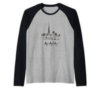 Uomo Dubai - Maglietta Emirati Arabi Uniti Maglia con Maniche Raglan