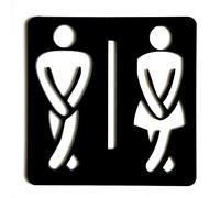 Uomo e Donna Incrociata Gambe Cartello Wc (IN Diverse Misure E Colori)