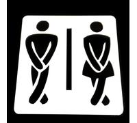 Uomo e Donna Incrociata Gambe Cartello Wc (IN Diverse Misure E Colori)