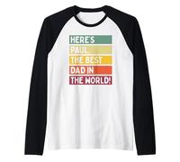 Uomo Ecco Paul The Best Dad In The World Father's Day Retro Maglia con Maniche Raglan