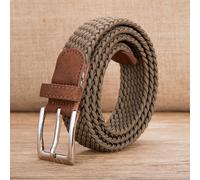 Uomo Elasticizzato Nylon Cintura Intrecciato Singolo Pin Fibbia Solido Holeless