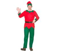 Uomo Elfo Costume Adulto Natale Costume Aiutante di Babbo Natale Nuovo