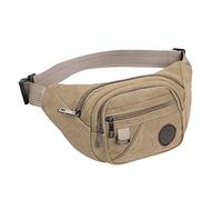 Uomo Fashion Belt Chaos Outdoor Bag Fanny Packs Multifunzione Borsa Cosmetica per le Donne per Mano Colori Neon (Khaki, One Size)