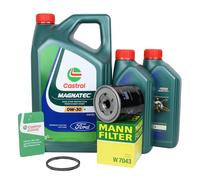 Uomo Filtro Olio +7L Castrol 0W-30 Olio Per Ford Focus 3 C-Max Galaxy 2.0 TDCI