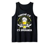 Uomo Finchè c'è Birra c'è Speranza Birra dicendo divertente Canotta