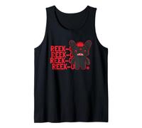 Uomo Fuggler Reek-O Nero Peloso Fuggs Mostro Testo Canotta