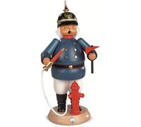 Uomo fumante vigile di fuoco istorico, 25 cm di altezza, originale monti Meta...