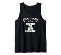 Uomo Fun Respect The Soup Strainer Moustache Mustache Joke Canotta