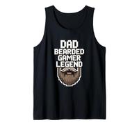 Uomo Funny Bearded Gamer Dad Gaming Dad Beard Legend Father's Day Canotta