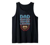 Uomo Funny Bearded Gamer Dad Gaming Dad Beard Legend Father's Day Canotta