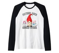 Uomo Funny Cat Dad GNOME Graphic for Fathers Day Best Cat Grandpa Maglia con Maniche Raglan