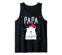 Uomo Funny Dad Bear Christmas Saint Hat Coppie Famiglia Canotta