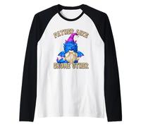 Uomo Funny Fathers Day GNOME Graphic for Men Bearded Dragon Dad Maglia con Maniche Raglan