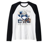 Uomo Funny Saying for Men Daddy GNOME Handyman Dad Can Fix It Maglia con Maniche Raglan