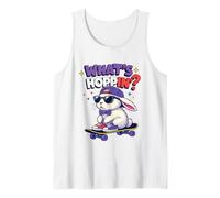 Uomo Funny Whats Hoppin Bunny Meme, Scherzo Coniglio Skateboard Canotta