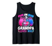 Uomo Gender Reveal Grandpa Team Rosa O Blu Cosa ne Pensi Canotta