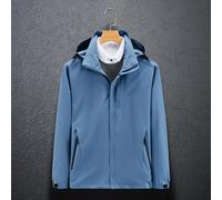 Uomo Giacca con Cappuccio Staccabile Cappello Vento Abbigliamento da Sci Hiking