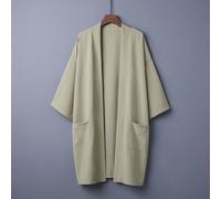 Uomo Giapponese Cappotto Kimono Giacca Cardigan Lungo Yukata Larga Rétro Giacca