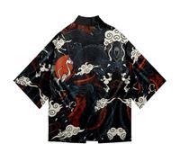 Uomo Giapponese Kimono Cardigan Larga Cappotto Giacca Yukata Unisex Giacca Rétro
