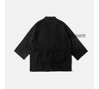 Uomo Giapponese Yukata Cappotto Kimono Giacca Cotone Retrò Baggy Fit Maglia Moda