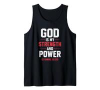 Uomo God is My Strength & Power - 2 Samuel 22:33 Men’s Christian Canotta