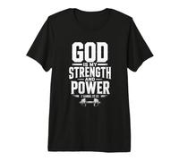 Uomo God is My Strength & Power - 2 Samuel 22:33 Men’s Christian Maglietta Premium