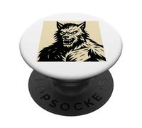 Uomo Grafico Lupo Mannaro PopSockets PopGrip Adesivo