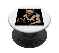 Uomo Grafico Lupo Mannaro PopSockets PopGrip Adesivo