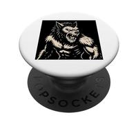 Uomo Grafico Lupo Mannaro PopSockets PopGrip Adesivo