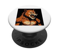 Uomo Grafico Lupo Mannaro PopSockets PopGrip Adesivo