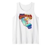 Uomo Grateful Dead Surfing California Skeleton Vintage Band Canotta