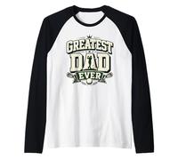 Uomo Greatest Dad Ever Golfing Happy Father's Day Amante del Golf Maglia con Maniche Raglan
