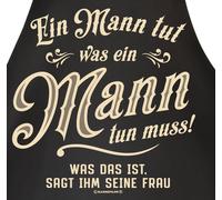 Uomo Grembiule per Griglia da Cucina - Was Fare Deve - Divertente Garten-Schürze