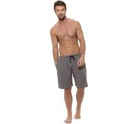 Uomo Grigio a Nido D'Ape Jersey Lounge Pigiama Pantaloncini