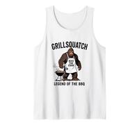 Uomo Grillsquatch La Leggenda del Barbecue Funny Bigfoot Grilling Canotta