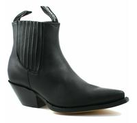 Uomo Grinders Nero MUSTANG Slip On Cowboy Chelsea Stivaletto