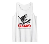 Uomo GUSTAVO - Nome ragazzo simpatico con gatto e skateboard Canotta