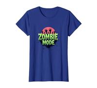 Uomo Halloween Zombie Mode Spooky Undead Graphic Maglietta, Donna, Blu Reale, L