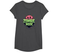 Uomo Halloween Zombie Mode Spooky Undead Graphic Maglietta, Ragazze, Grigio Scuro, XS