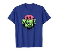 Uomo Halloween Zombie Mode Spooky Undead Graphic Maglietta, Uomo, Blu Reale, L