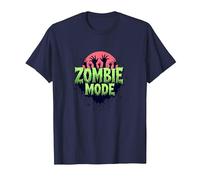 Uomo Halloween Zombie Mode Spooky Undead Graphic Maglietta, Uomo, Navy, L
