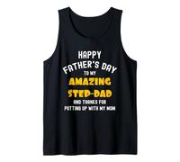 Uomo Happy Father's Day, Thanks for Putting up... Funny Step Dad Canotta