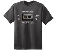 Uomo Hawkins Mezzo Scuola Av Club T-Shirt The Upside Giù 11 Undici TV