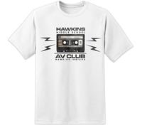 Uomo Hawkins Mezzo Scuola Av Club T-Shirt The Upside Giù 11 Undici TV