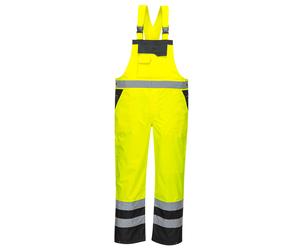 Uomo Hi Vis Contrasto Rubinetto e Bretelle Impermeabile Lavoro Non Foderato