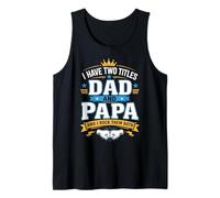 Uomo Ho Due Titoli papà E Papa E I Rock Li Entrambi Canotta