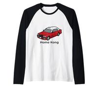 Uomo Hong Kong Home Travel Red Taxi Traveller Gifts Christmas Maglia con Maniche Raglan